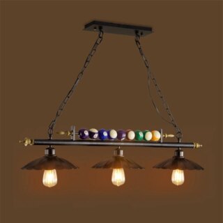 Lustre billard à 3 lampes.