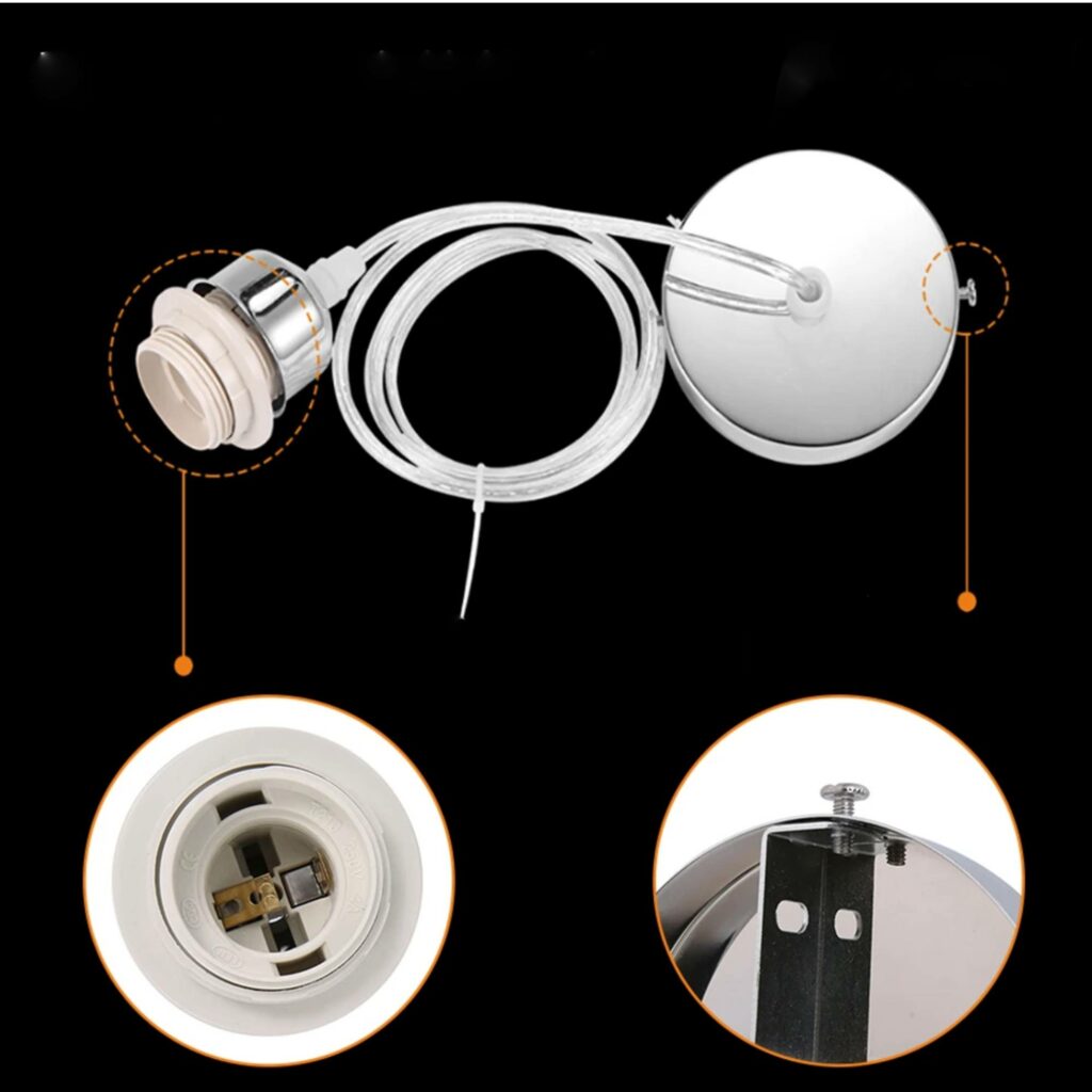 Lustre chambre plumes blanches