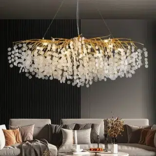 Grand lustre pastilles cristal