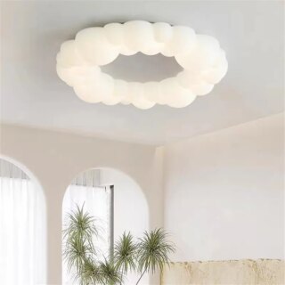 Lustre plafonnier blanc en forme de nuage