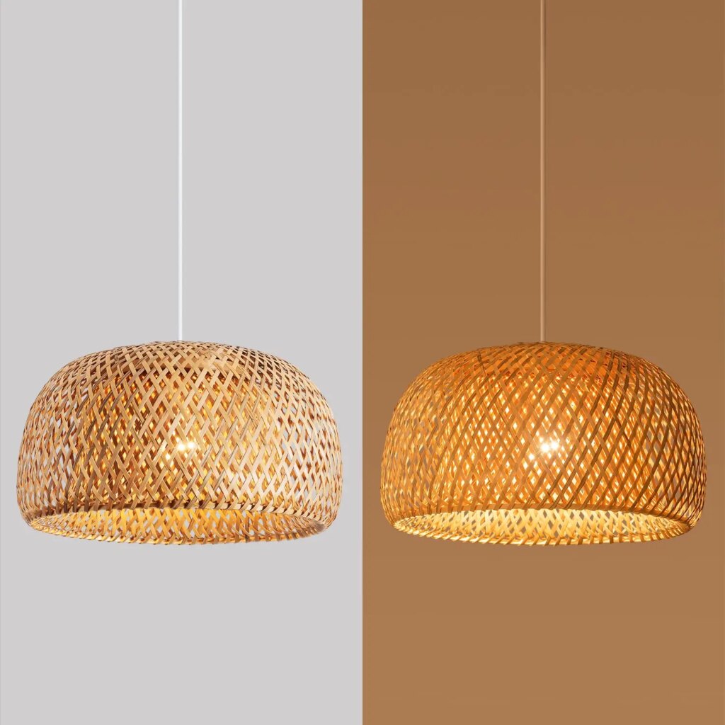 Lustre naturel en bambou