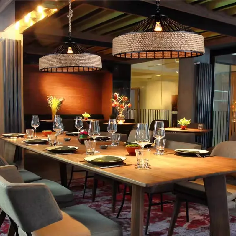 Lustre naturel en chanvre